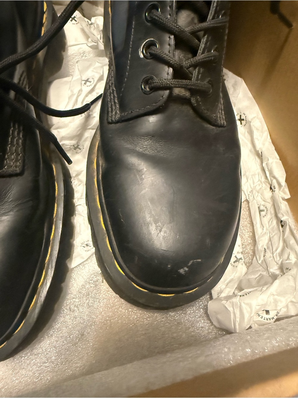 Dr Martens smooth black leather 1460 bex platform lace up boot size 10 - Picture 5 of 8